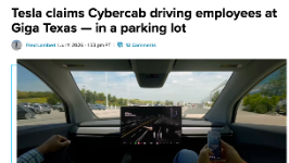特斯拉宣布得克萨斯州工厂Cybercab员工乘车服务将启动，但细节全缺