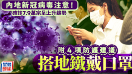新冠病毒注意！确诊7.9万宗呈上升趋势，附4项防护建议，搭地铁戴口罩